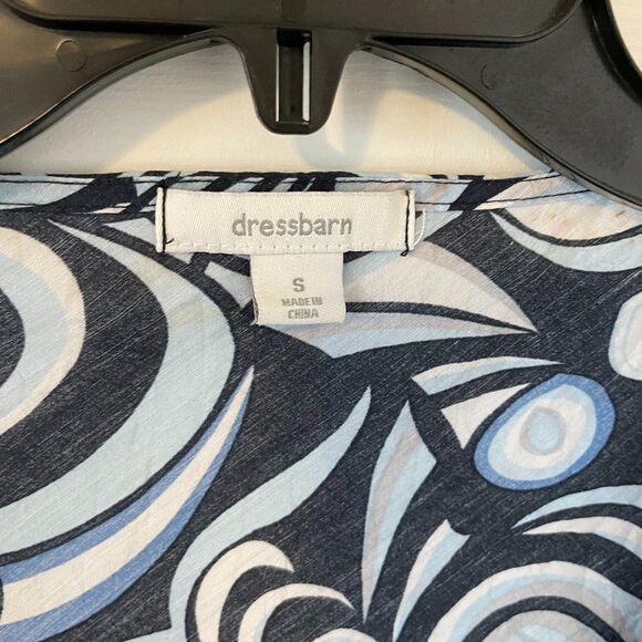 Dress Barn Floral Boho Square Neck Short Sleeve Fitted Womens Top Size S - Picture 5 of 6